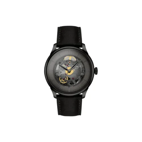 Tissot Автоматический Механический Movement Мужские Часы Tourelles Collection 39 мм с Вырезом