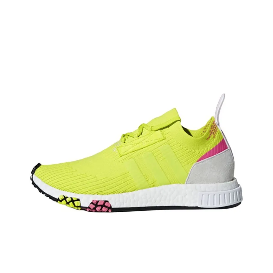 Adidas Originals NMD Racer Primeknit Slip-resistant Abrasion-resistant Low Top Casual Shoes Women's Yellow Adidas Originals NMD Racer Primeknit Противоскользящий устойчивый к истиранию Низкий топ Повседневная обувь Женская Желтая