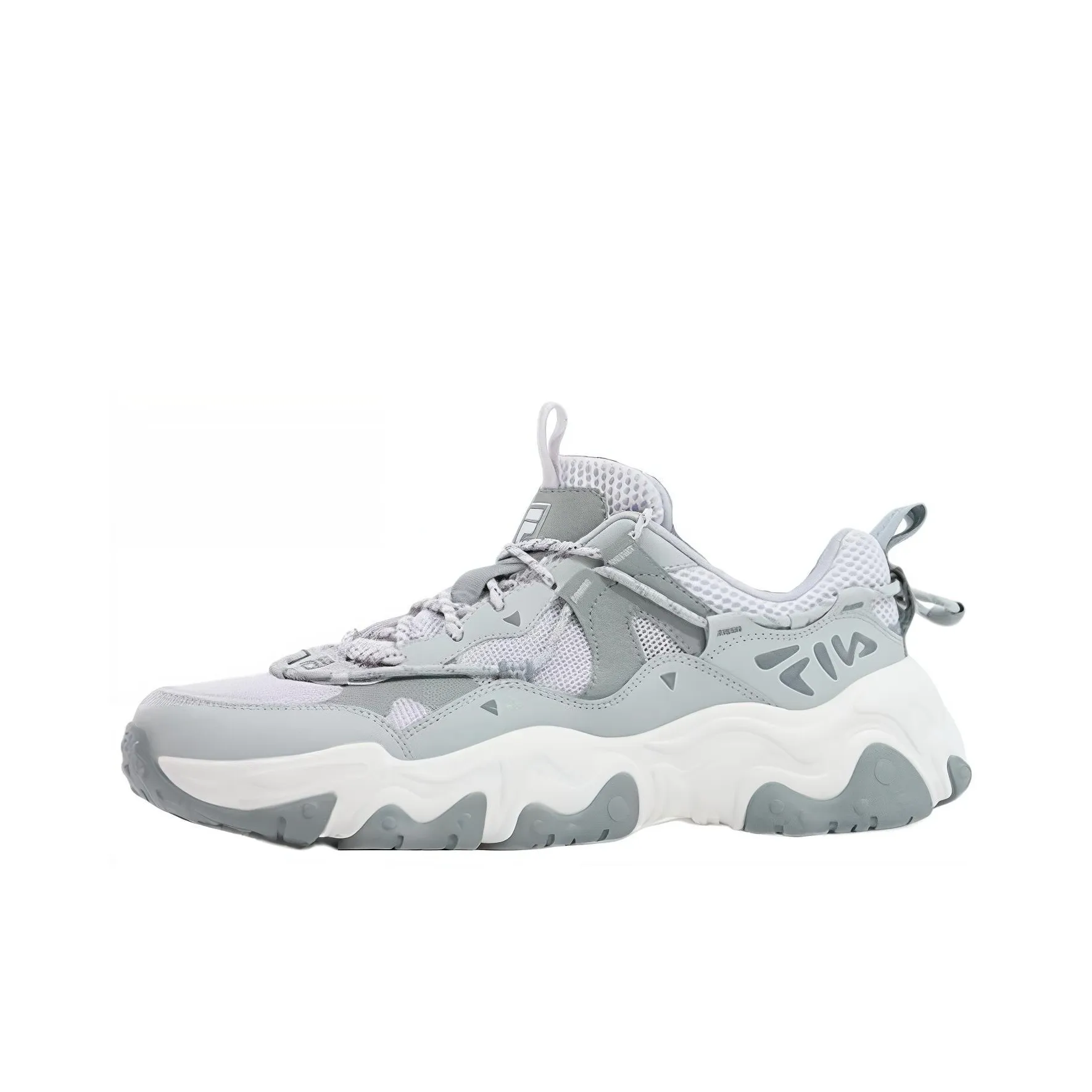 FILA FLUID 5 Cat Paw Shoes Low Top Casual Shoes Men's Gray White