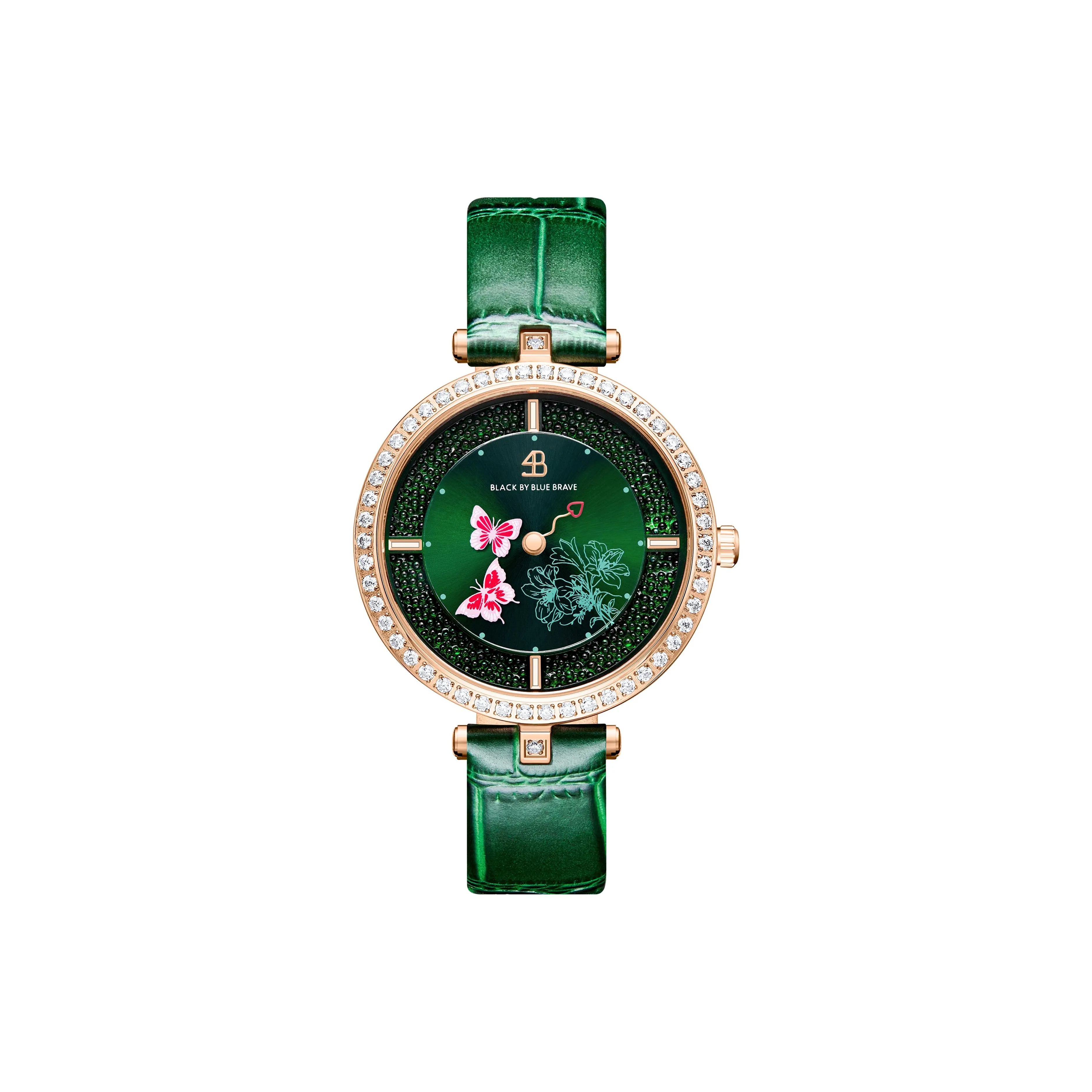 BLACK BY BLUE BRAVE 4B Кварцевый механизм Женские часы 34 мм Зеленый