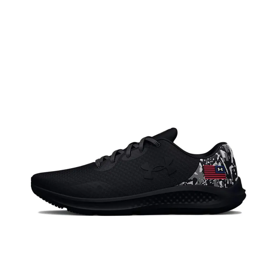 Under Armour Charged Pursuit 3 Cushioning, Wear Resistant Low Top Running Shoes Men's Black