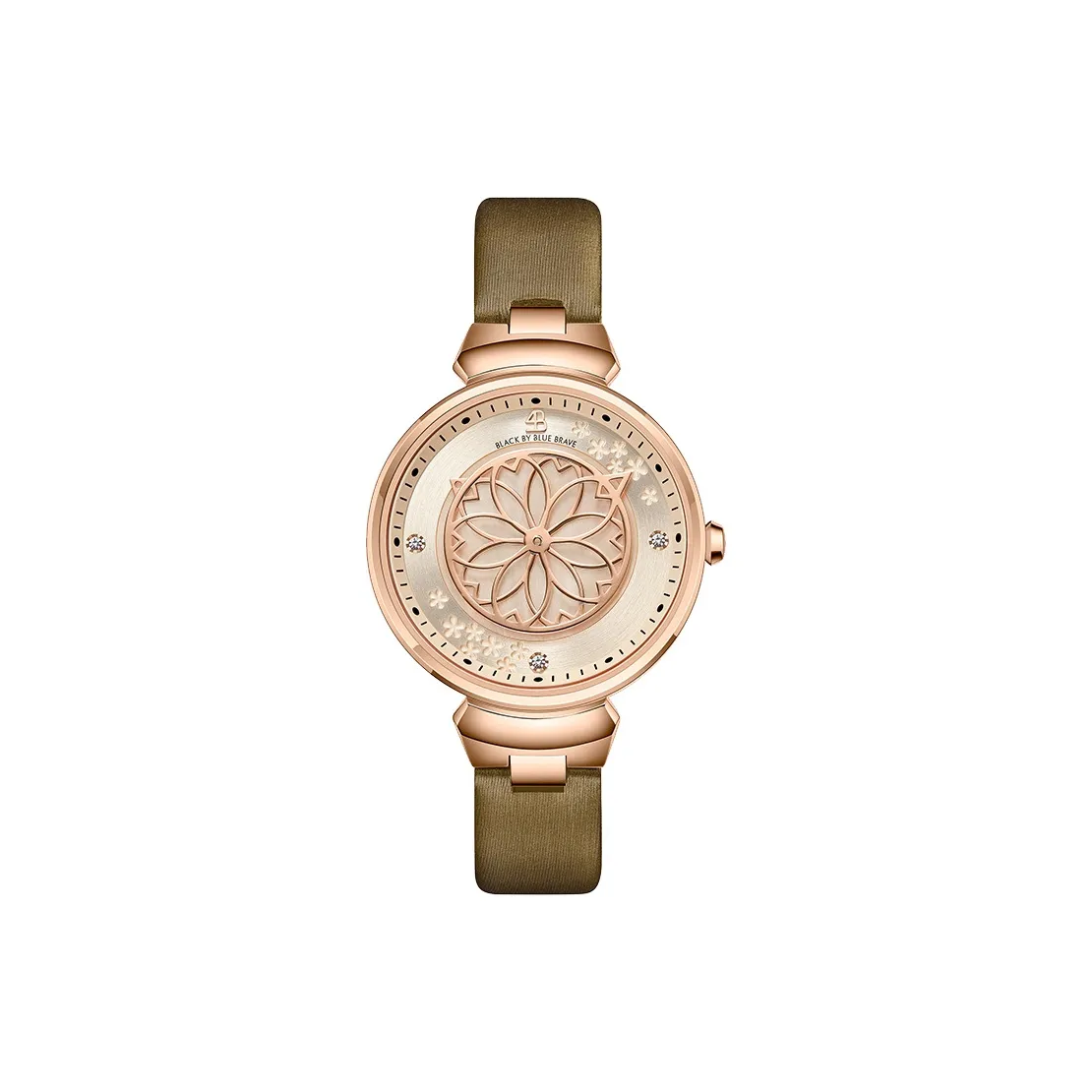 BLACK BY BLUE BRAVE 4B Кварцевый механизм Женские часы 32 мм Розово-золотой