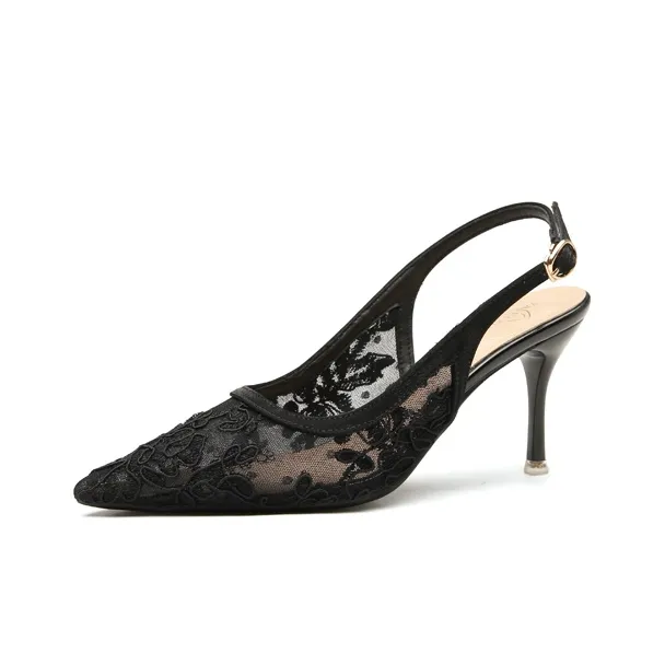 YAFEI XUANYU One Ремешок Сандалии Высокие каблуки 7 см Женские Белые