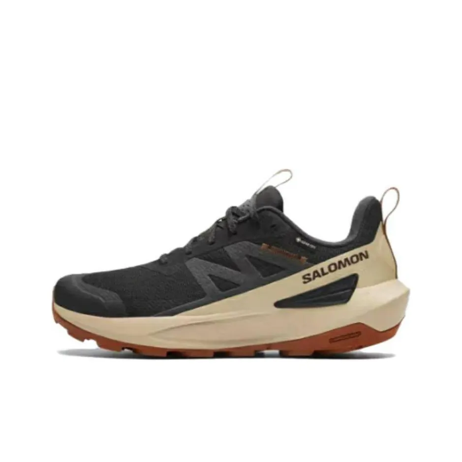 SALOMON Elixir Breathable And Waterproof Low Top Hiking Shoes Men's Black Beige
