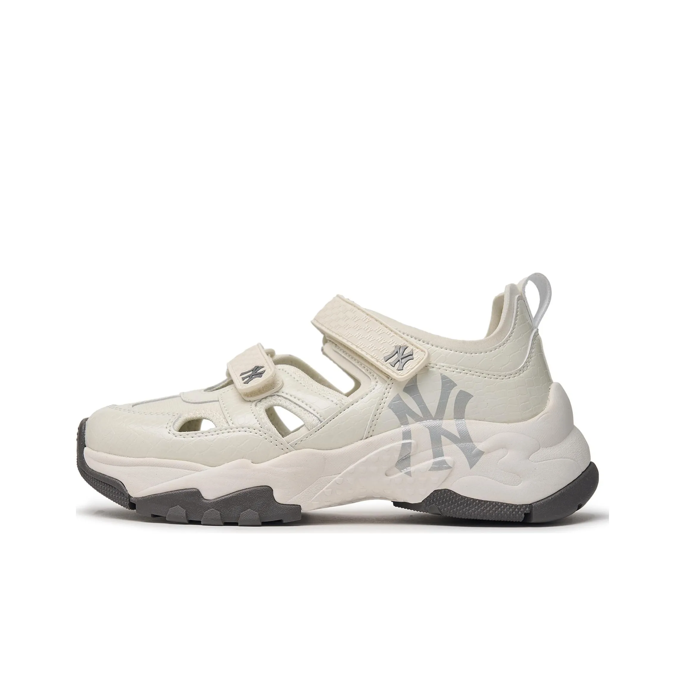 MLB Sandal Chunky Mask Cushioning Anti Slip And Wear Resistant Low Top Casual Running Shoes Unisex White