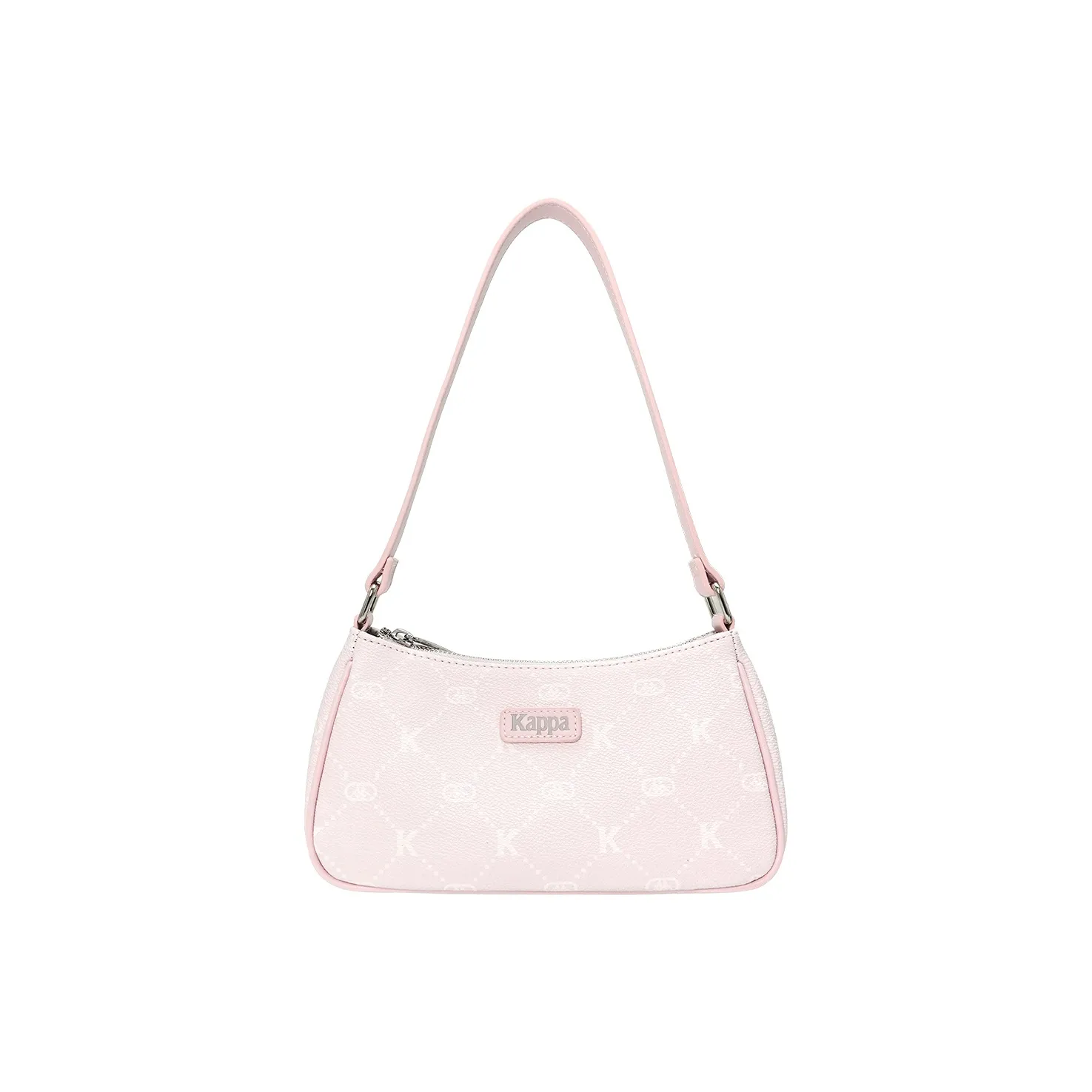 Kappa Matte Leather Shoulder Bag Pochette Portable Commute Shoulder Bag Trumpets Women's Strawberry Milkshake Pink