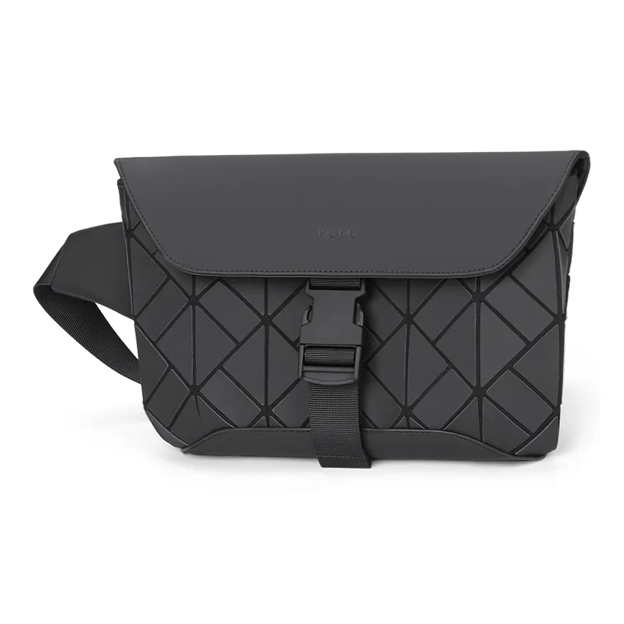 POLO Synthetic Leather Sling Bag Medium Size Men's Black