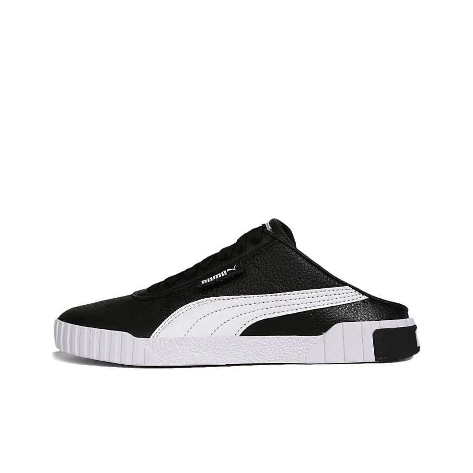 PUMA Cali Varsity Lo Low Топ Скейтборд Кроссовки Женские Черный Белый