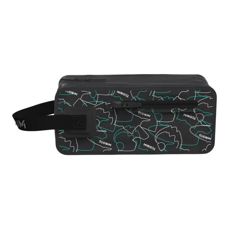 TOSWIM Polyester Portable Toiletry Bag Unisex Black/Green