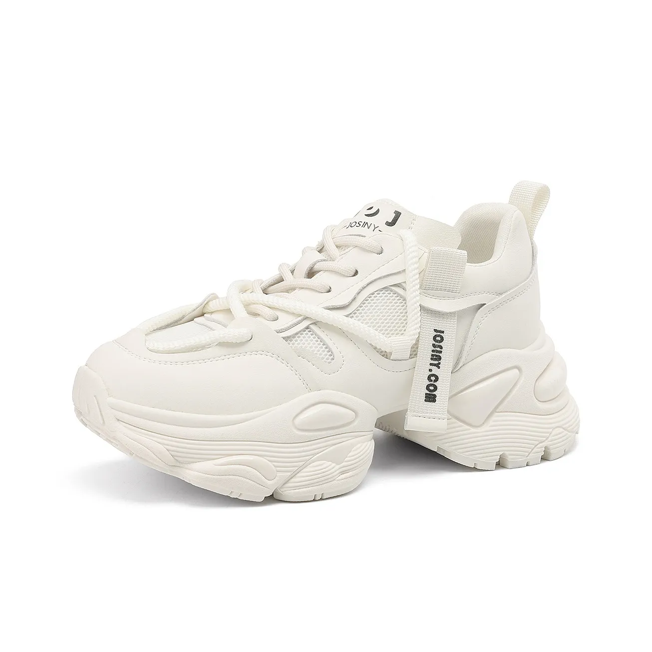 JOSINY Chunky Sneakers Women's Low Top Ecru/White Gold