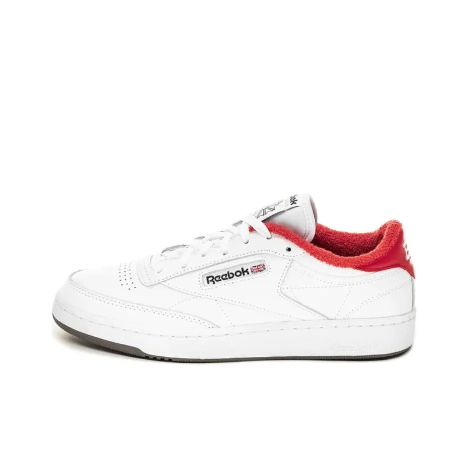 Reebok Club C Series 85 Low Топ Скейтборд Кроссовки Унисекс Белый Красный