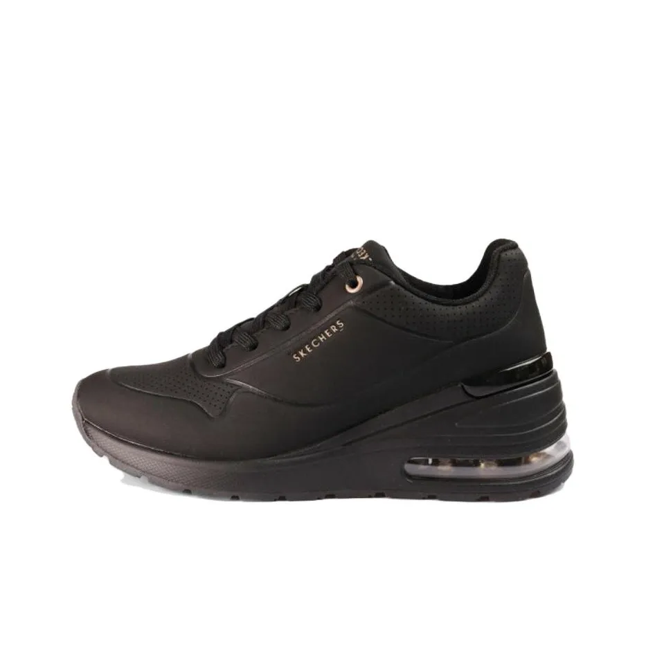 Skechers Million AirElevated Air Low Top Casual Shoes Unisex Black