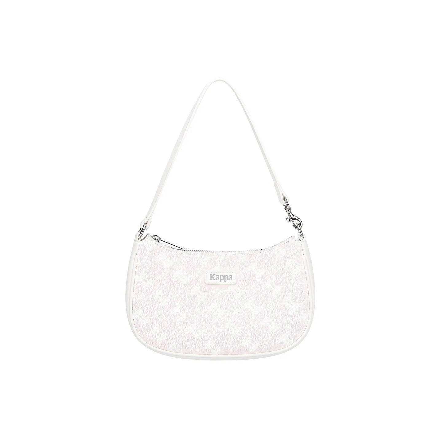 Kappa Matte Leather Texture Shoulder Bag, Handbag, Shoulder Bag Regular Women's White Rose Pink