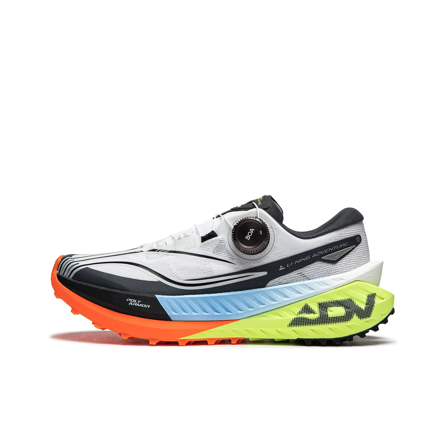 LiNing Dilu Шокабойеры Slip-resistant Abrasion-resistant Low-top Trail Беговые кроссовки Женские Черный Белый