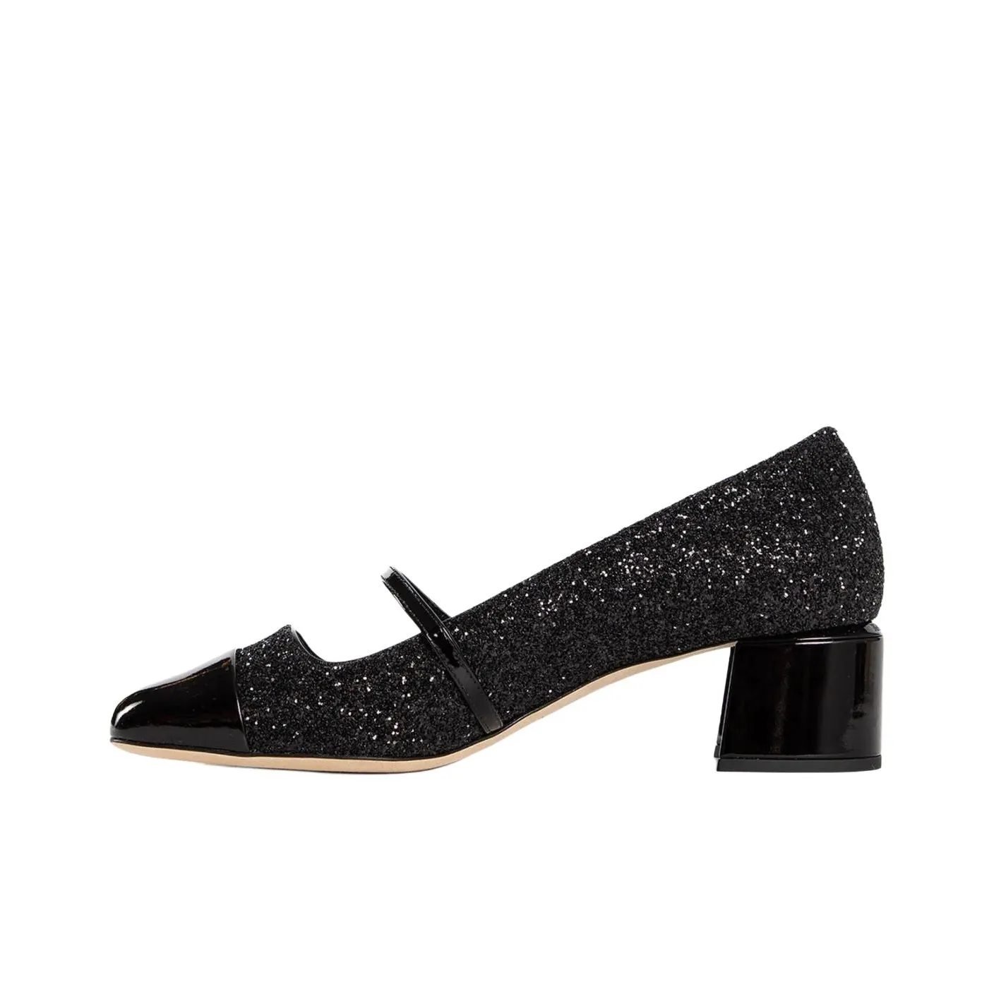 Jimmy Choo Elisa Chunky Heel Mary Jane Shoes 4.5cm Women's Black