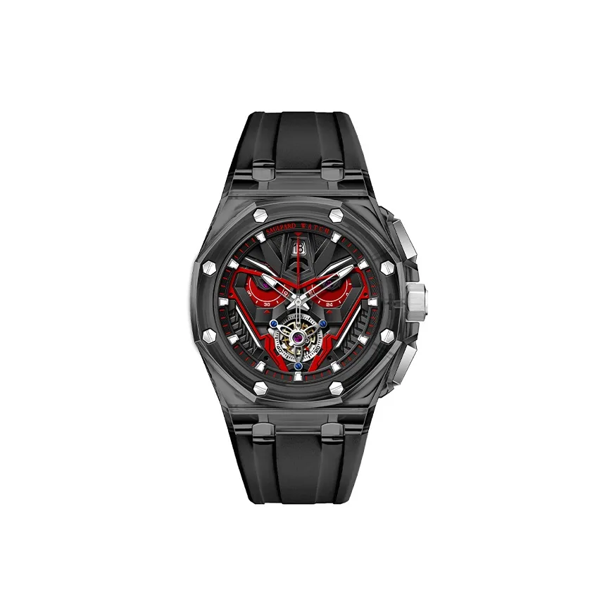 SAULPARD Коллекция для пар Автобот Элемент Кварцевый механизм Силиконовый ремешок Часы Унисекс Белый циферблат