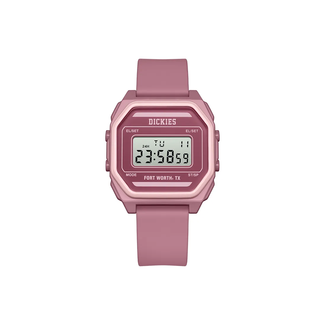 Dickies Наручные часы Electronic Механизм Силиконовый ремешок Бежевый циферблат Женские часы