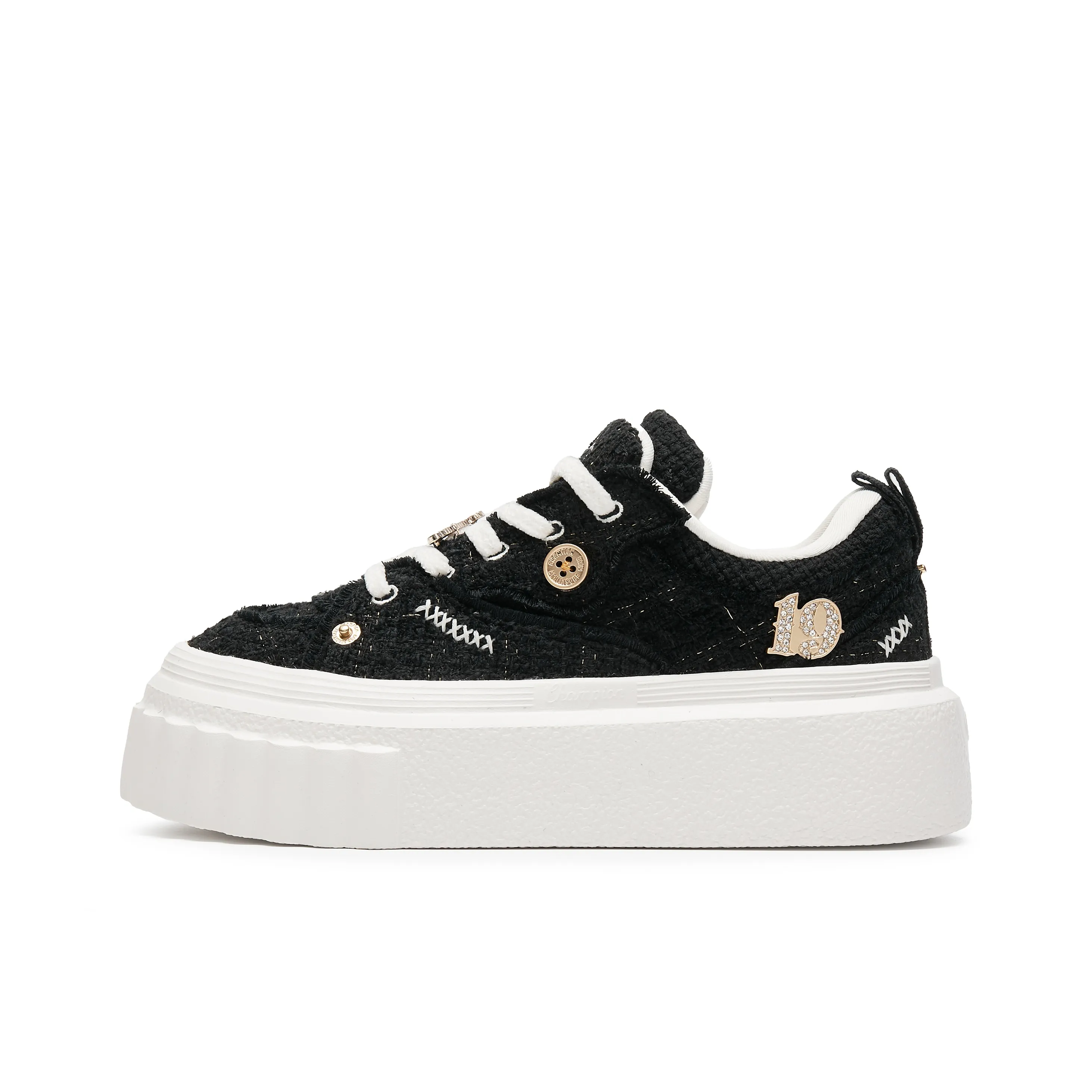 Champion Cake Shoes Champ Creeper Low Top Skateboard Shoes Women's Black White