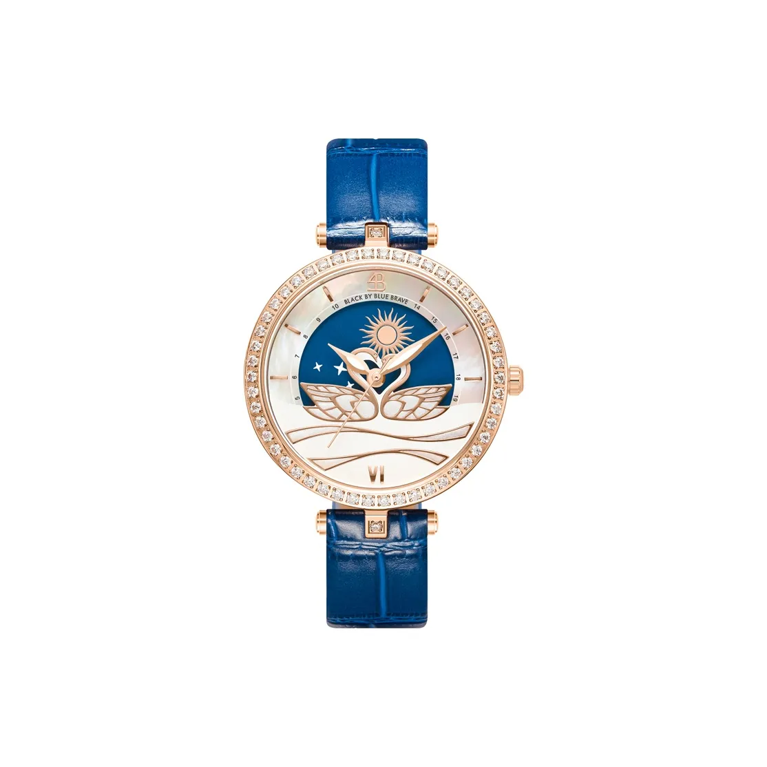 BLACK BY BLUE BRAVE 4B Кварцевый механизм Женские часы 34mm*мм*мм Розовый