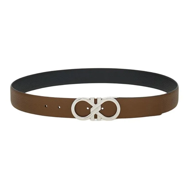 Ferragamo Ремни из коровьей кожи Мужской Коричневый Ширина 3,5 см