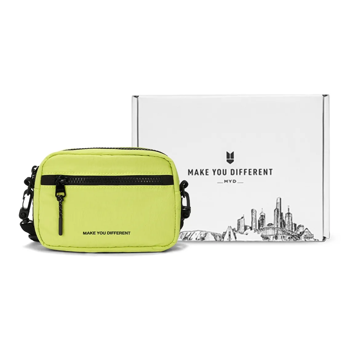 MYD Полиэстер Одно плечо Велоспорт Сумка через плечо Стандартная Унисекс Зеленый Jujube Светло-желтый