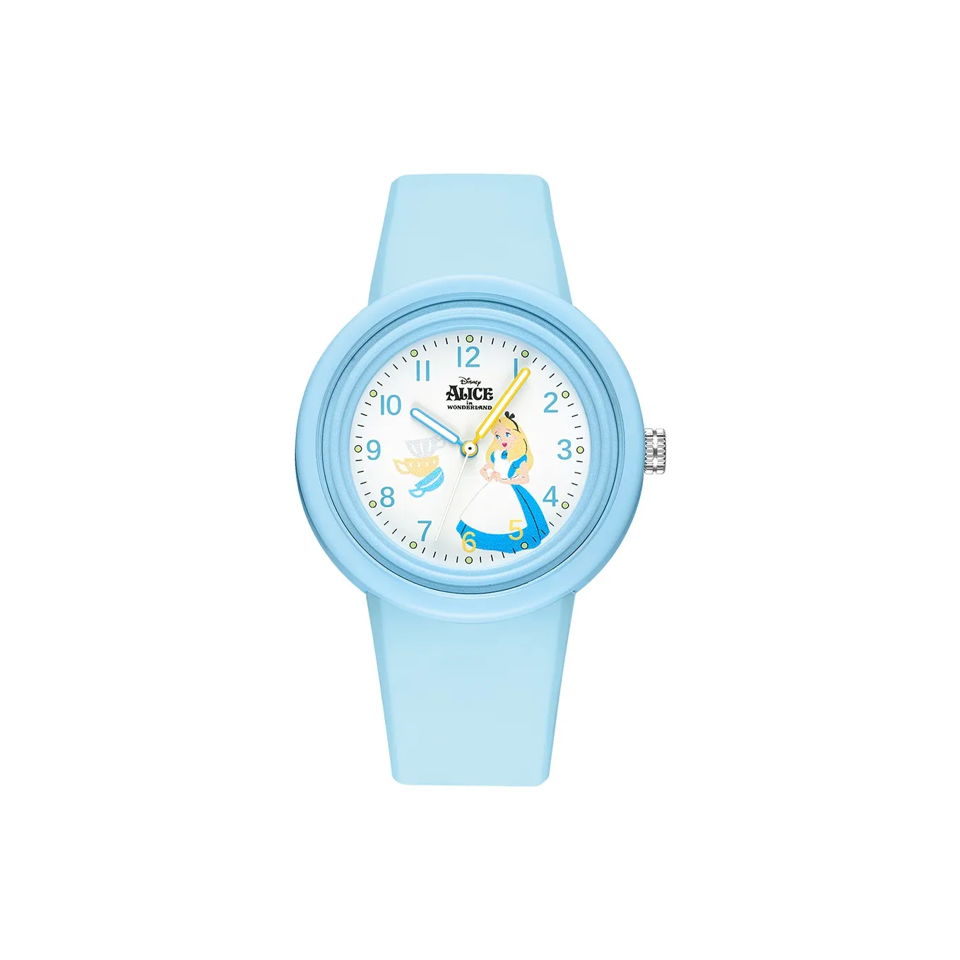 Дисней Кварцевый Movement Женские Часы Алиса в Стране чудес 42 мм Многоцветные