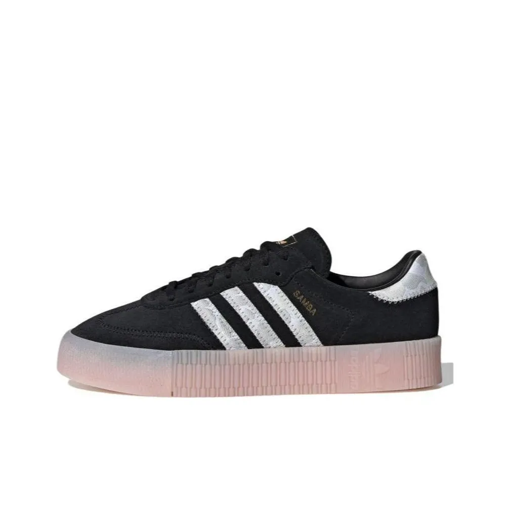 Adidas Originals Sambarose Low Топ Скейтборд Кроссовки Женские Черный Розовый