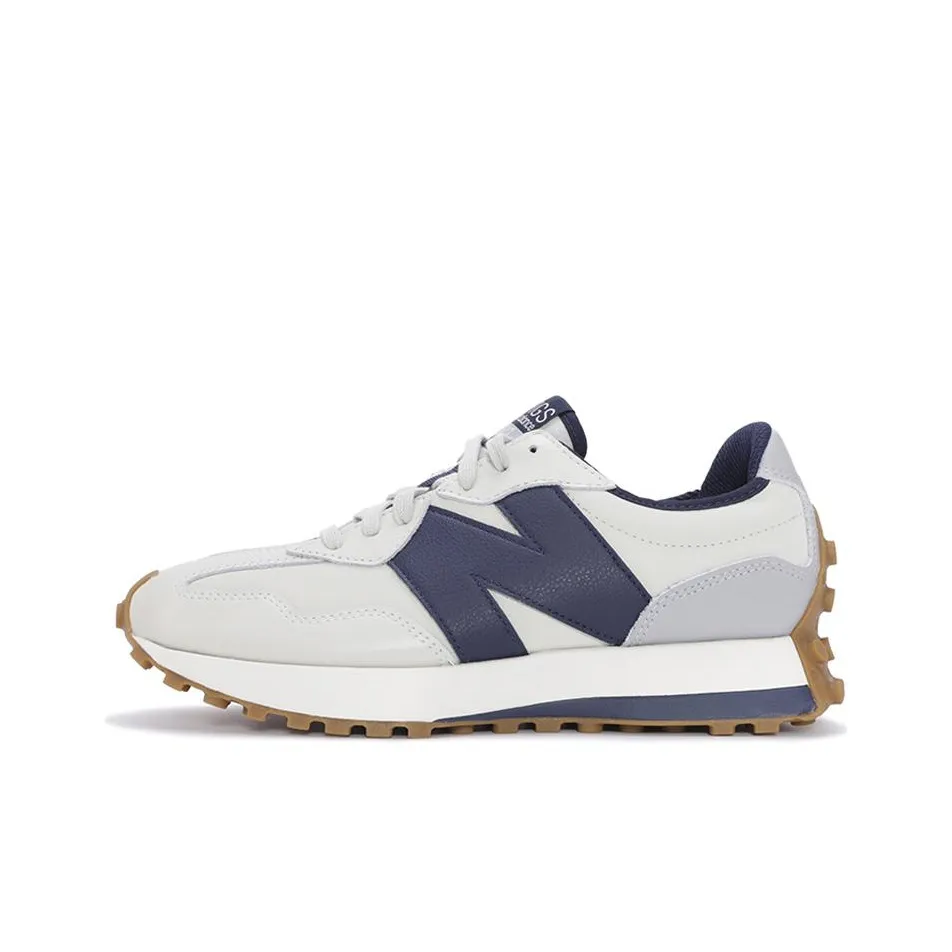 New Balance NB 327 Anti Slip Wear Resistant Low Top Casual Shoes Unisex White Blue Gray