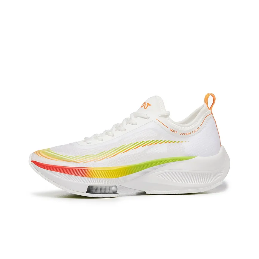 VOIT Амортизация Устойчивый к истиранию Устойчивый к абразивным воздействиям Дышащий Низкий отскок Низкий топ Беговые кроссовки унисекс Белый Радужный