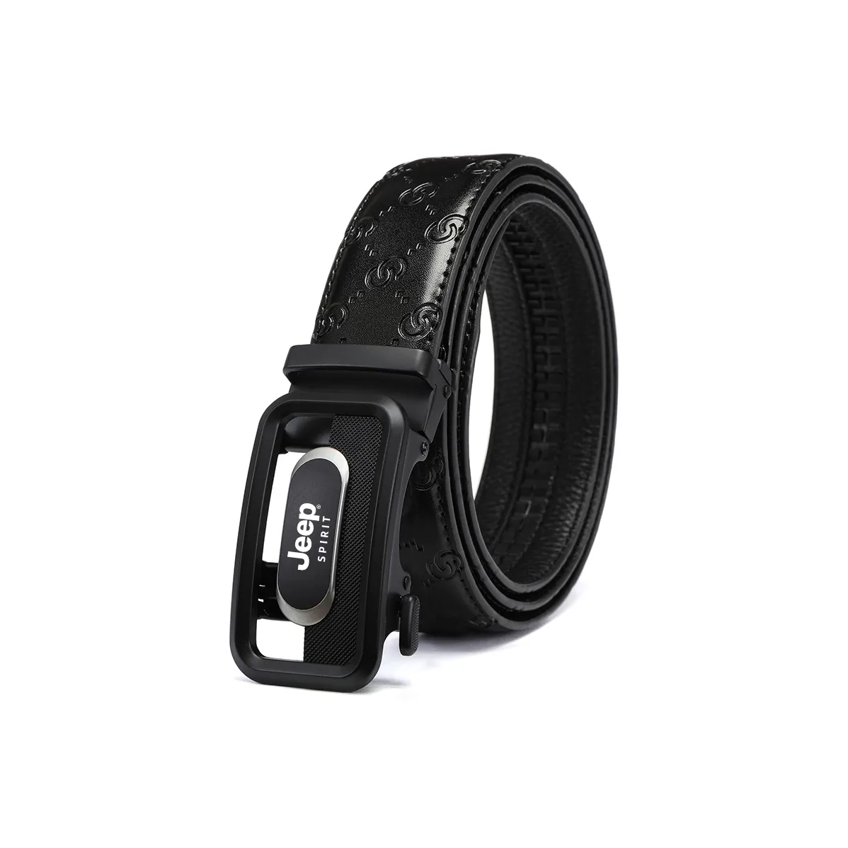 JEEP SPIRIT Натуральная кожа Автоматическая застежка Тисненый Удобный Элегантный Кожаные ремни Мужской Ширина 3,5 см