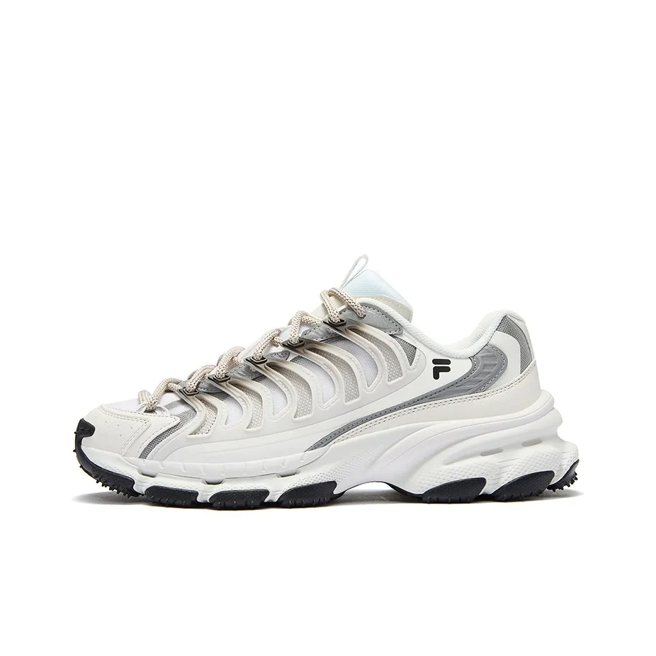 FILA FUSION BRACKET Anti-Slip Wear-Resistant Moisture-Wicking Coverage Low-Top Casual Shoes Men's White