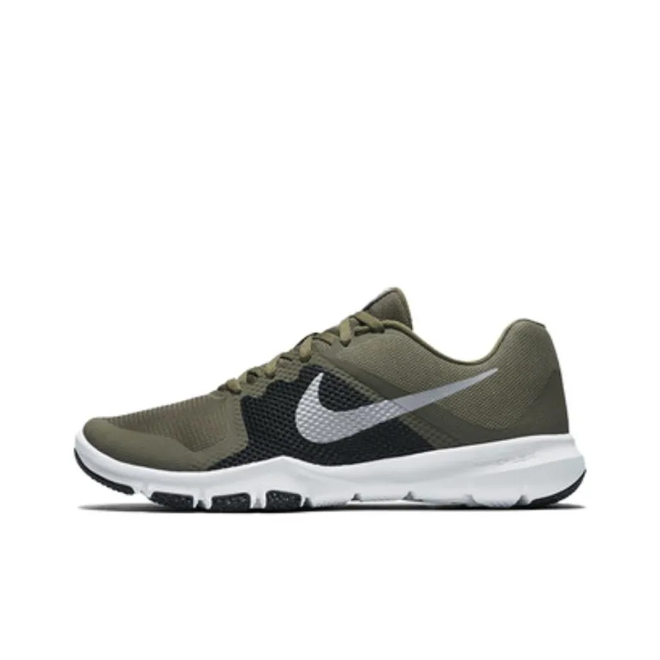 Nike Flex Control Cushioning Wear Resistant Low Top Training Shoes Men's Black Gray
