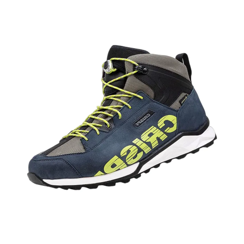 CRISPI Attiva Urban Anti-Slip Wear-Resistant Waterproof And Breathable Mid-Top Trekking Shoes Unisex Blue Yellow