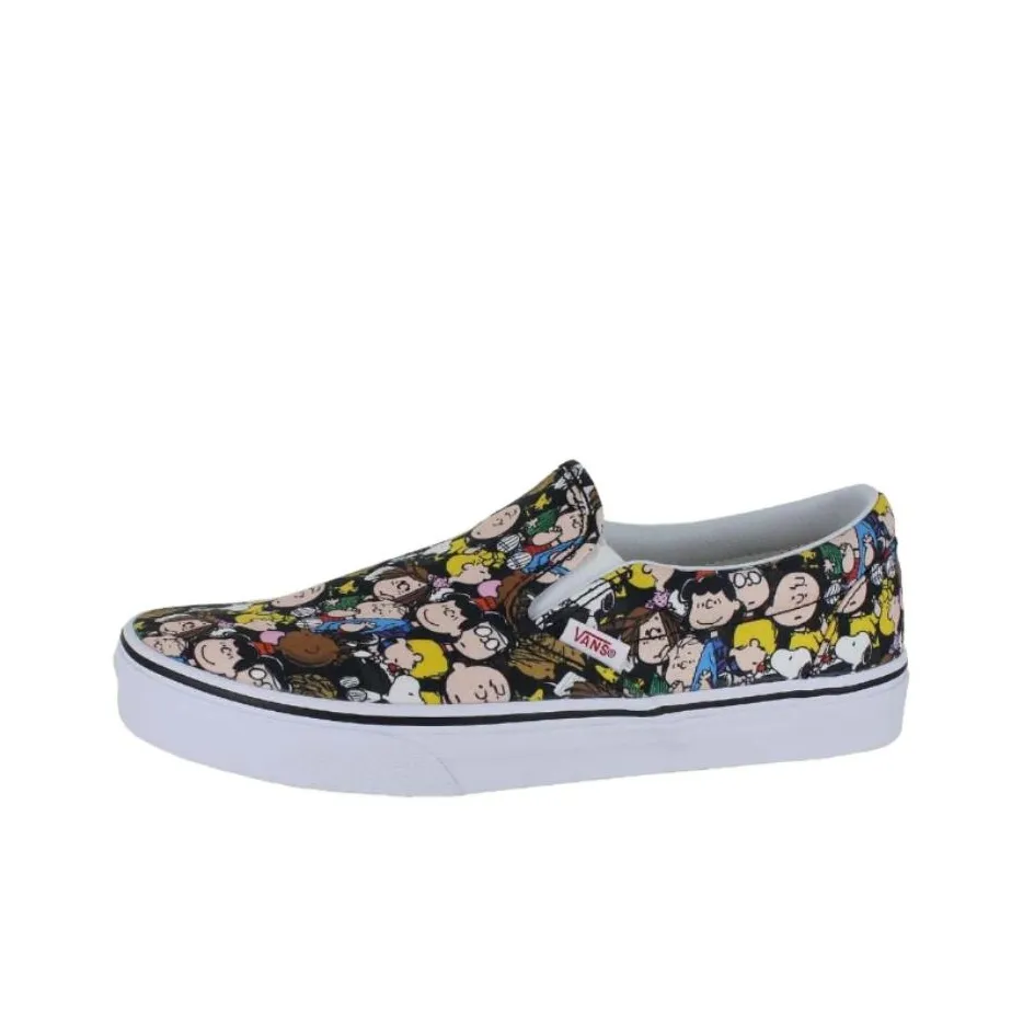 PEANUTS x Vans The Gang Classic Slip-On Low Top Canvas Shoes Unisex Black