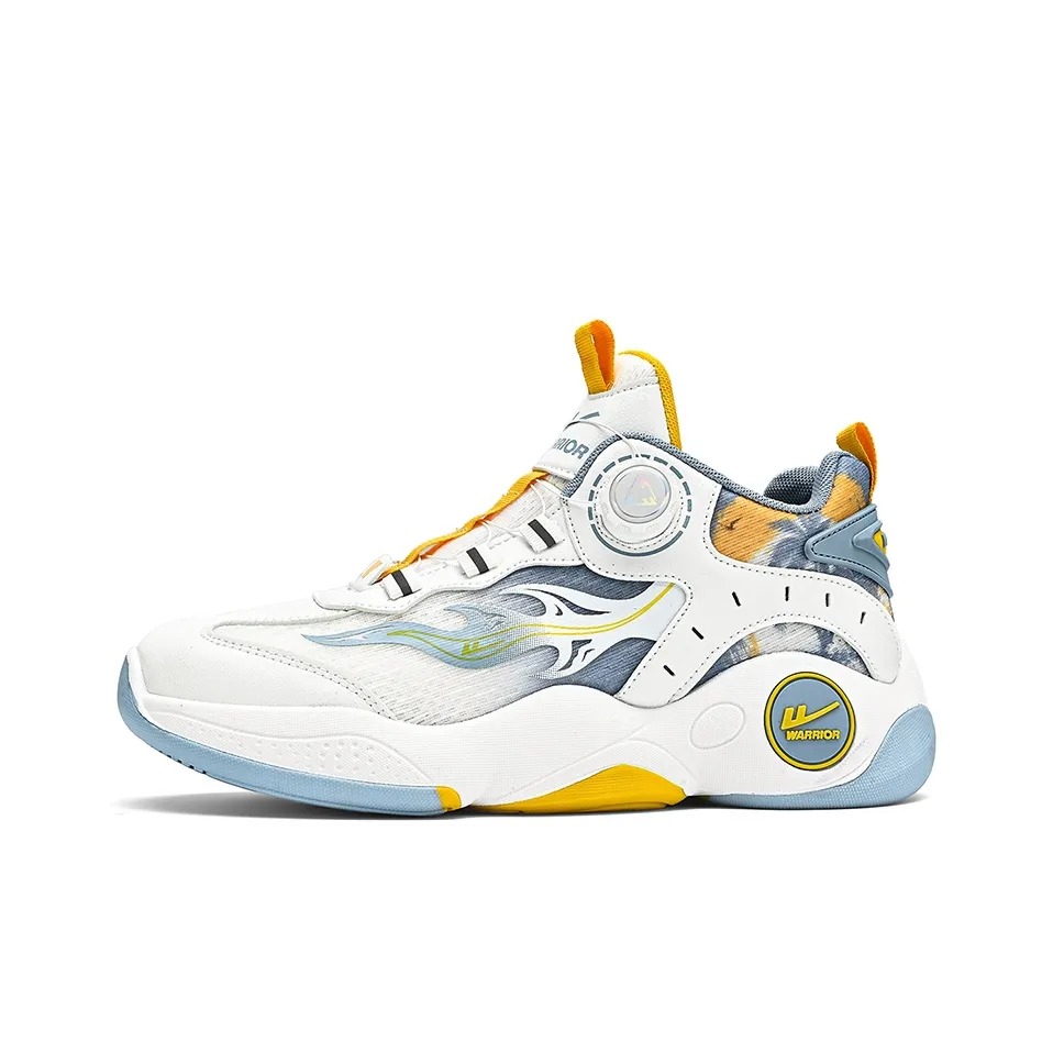 Warrior Premium Collection Cushioning Anti-Slip Wear-Resistant Breathability Mid-Top Basketball Shoes Men's