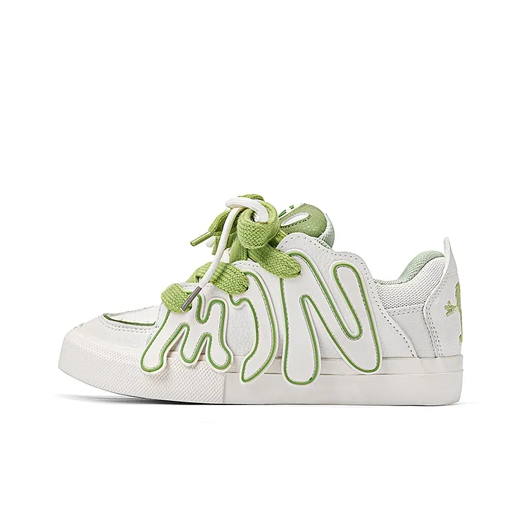 MINISO Low Top Skateboard Shoes Women's Avocado Green