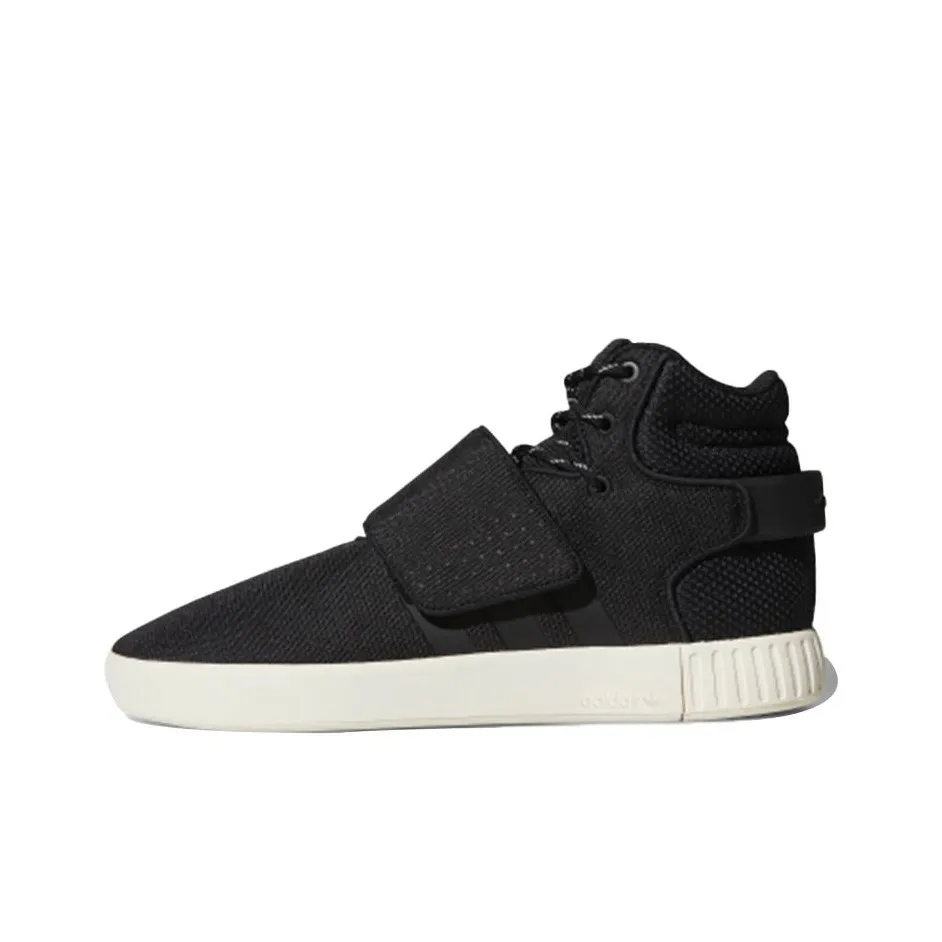 Adidas Originals Tubular Invader Strap Slip-Resistant MID Skateboarding Top Shoes Unisex All Black