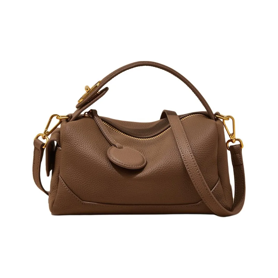 MARINO ORLANDI Коровья кожа Через плечо Сумка Большая Женская Белый Слон Серый Темно-коричневый