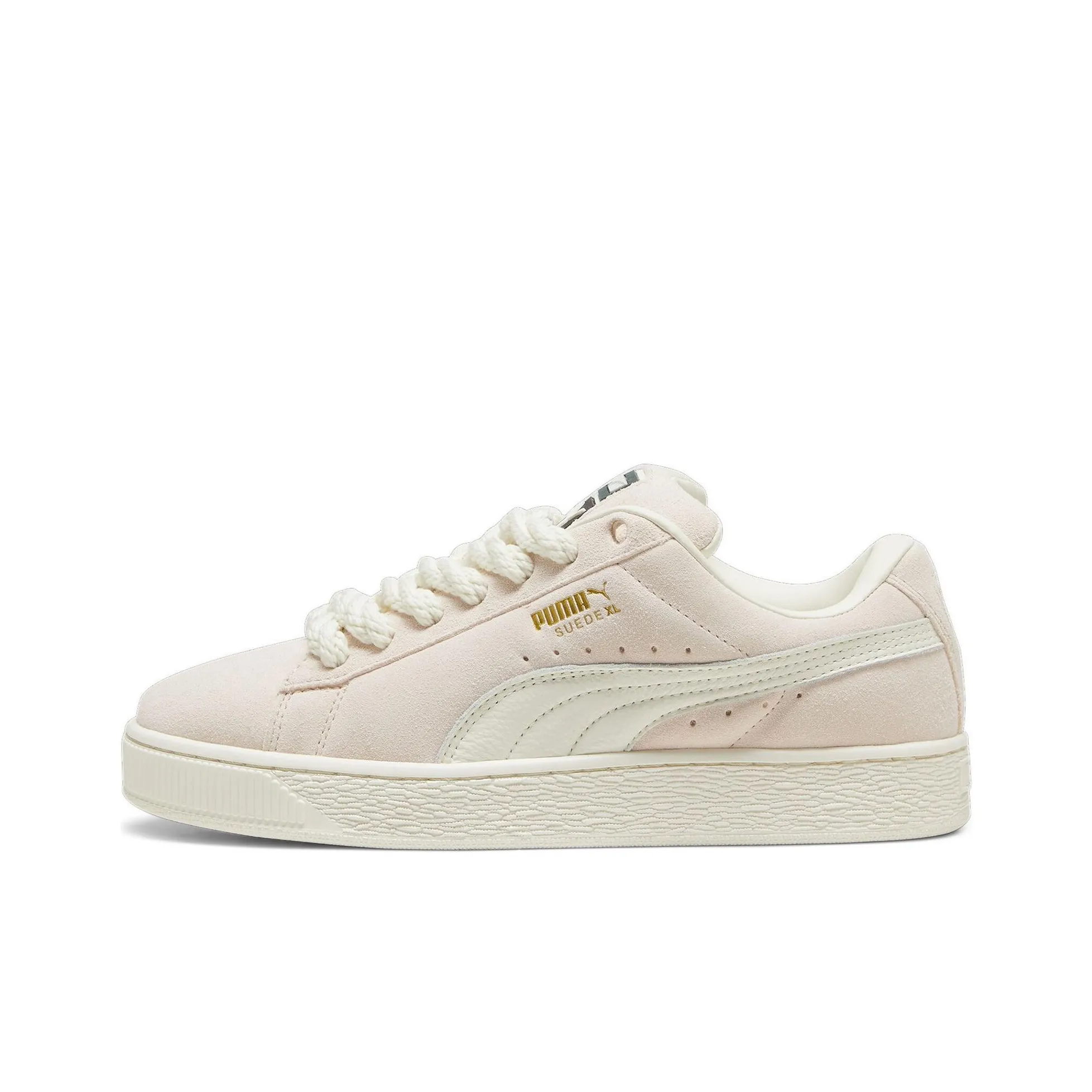 PUMA Suede XL Anti Slip Wear Resistant Low Top Skateboard Shoes Women's Ecru