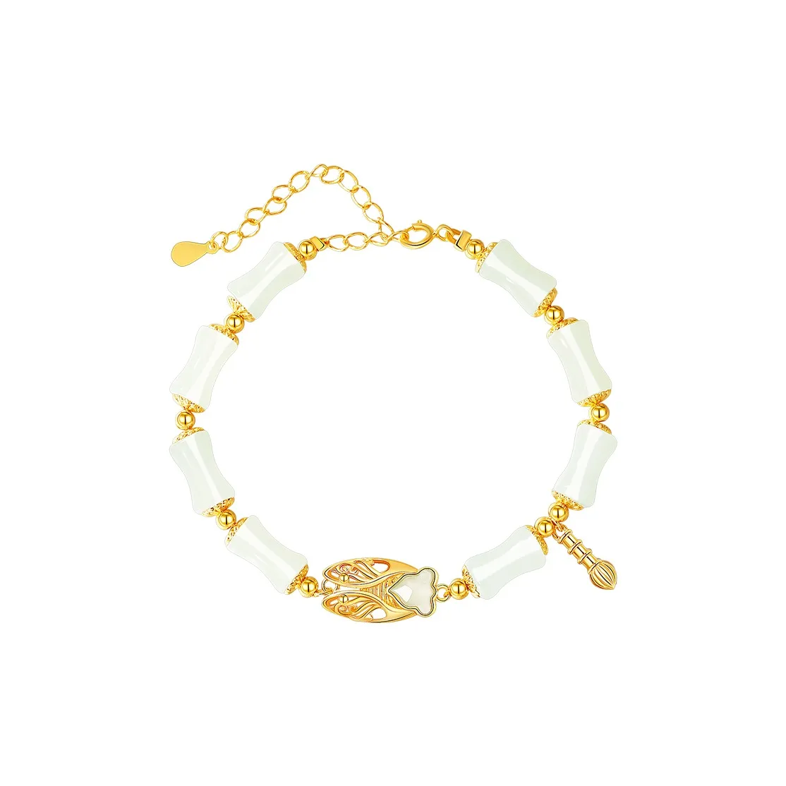 Bao Yi Hetian Jade Bracelets Unisex Pale Greenish White Jade