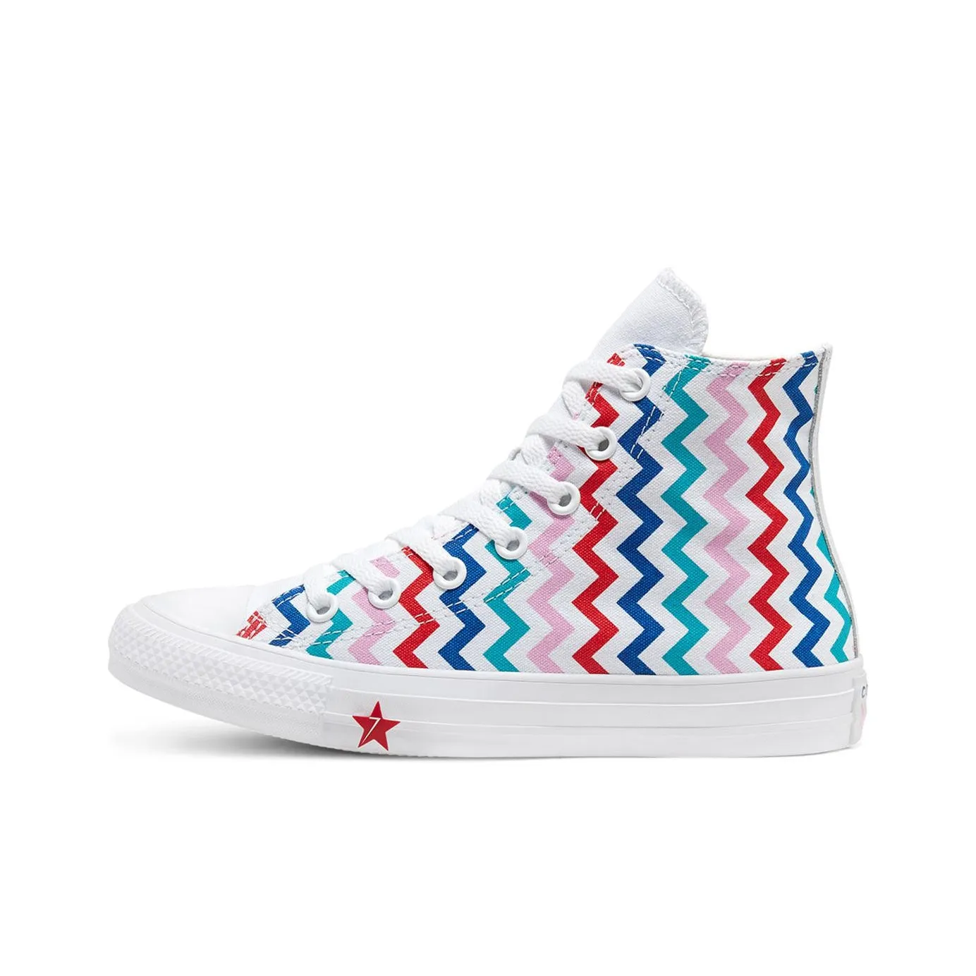 Converse Chuck Taylor All Star High 'Zigzag' Высокие Кеды Женские Многоцветные Вертикальные Полосы