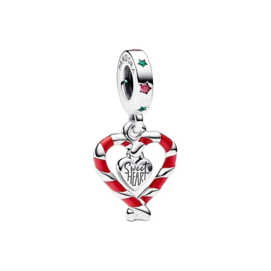 Pandora 925 Sterling Silver Enamel Pendants Women's Silver
