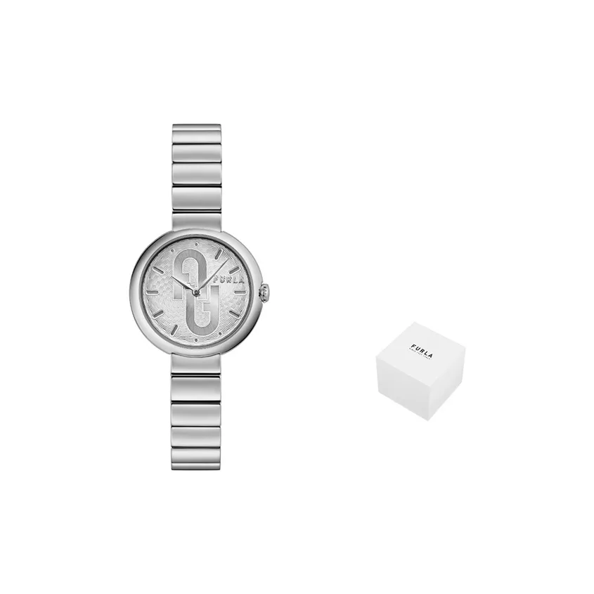 Furla HERITAGE Series Женские часы Кварцевый механизм Ремешок из нержавеющей стали 32 мм Серебристый циферблат