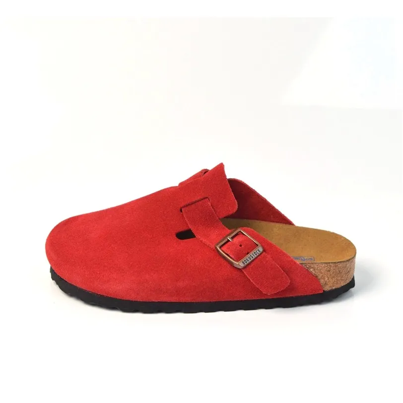 Boku Пробковая подошва устойчивая к истиранию домашние тапочки унисекс красный