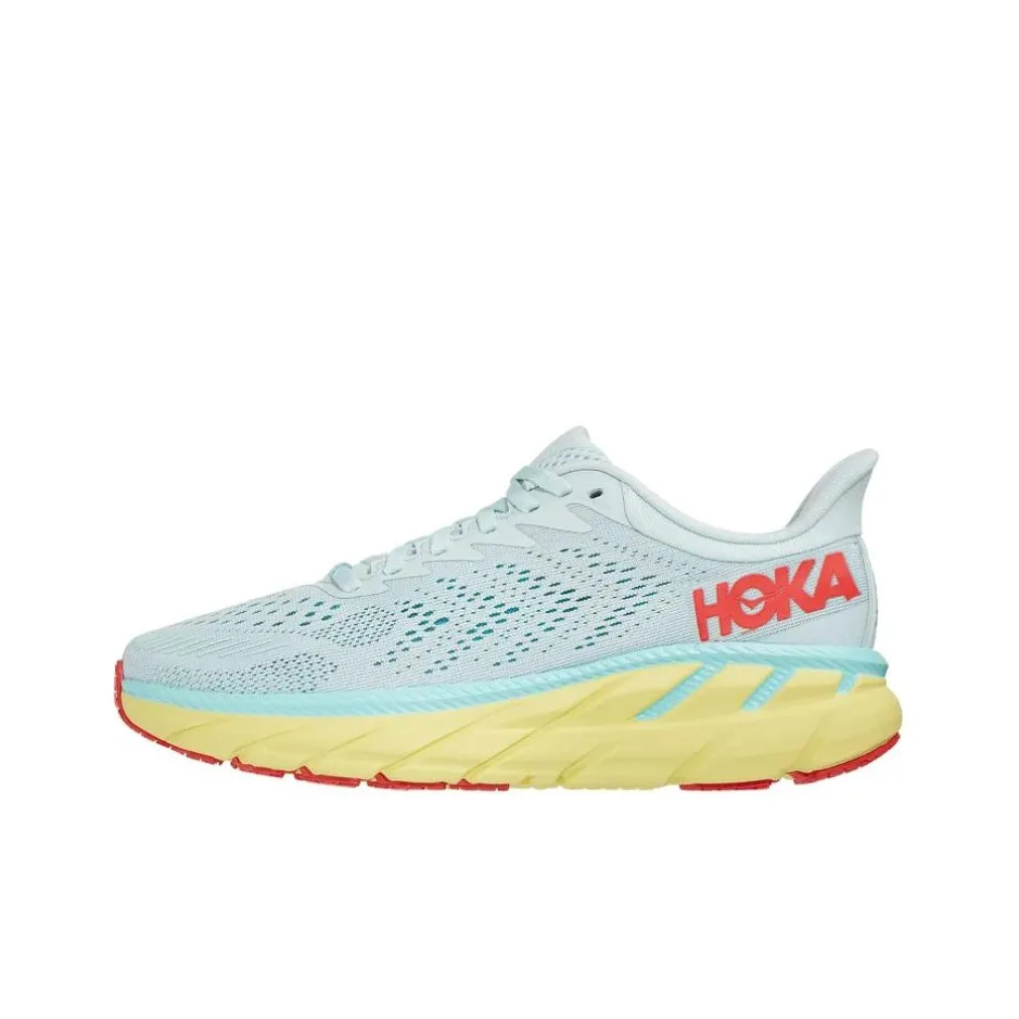 HOKA ONE ONE Clifton 7 'Morning Mist Hot Coral' Women's