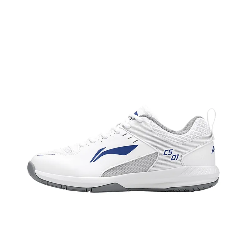 LiNing Feather Cushioning, Abrasion Resistant, Breathable, Lightweight Low Top Badminton Shoes Unisex Standard White