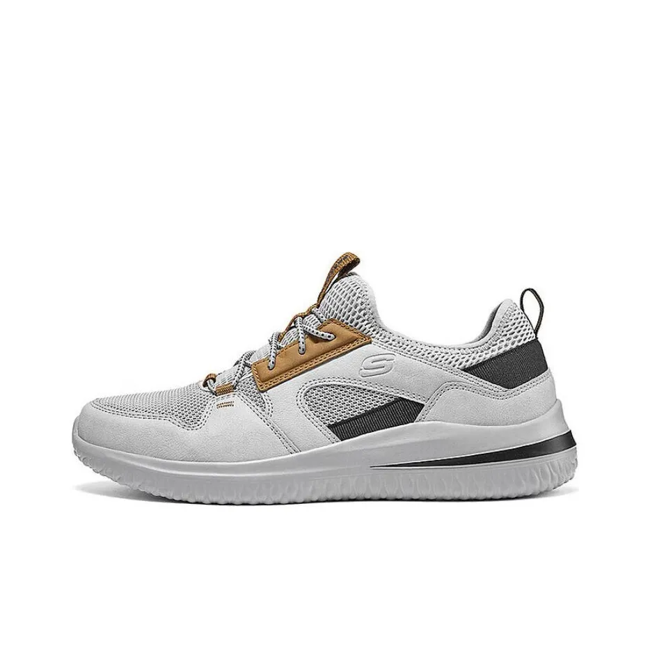 Skechers Delson 3,0 Амортизация Устойчивость к истиранию Дышащий Отскок Низкий Топ Повседневный Мужской Серый