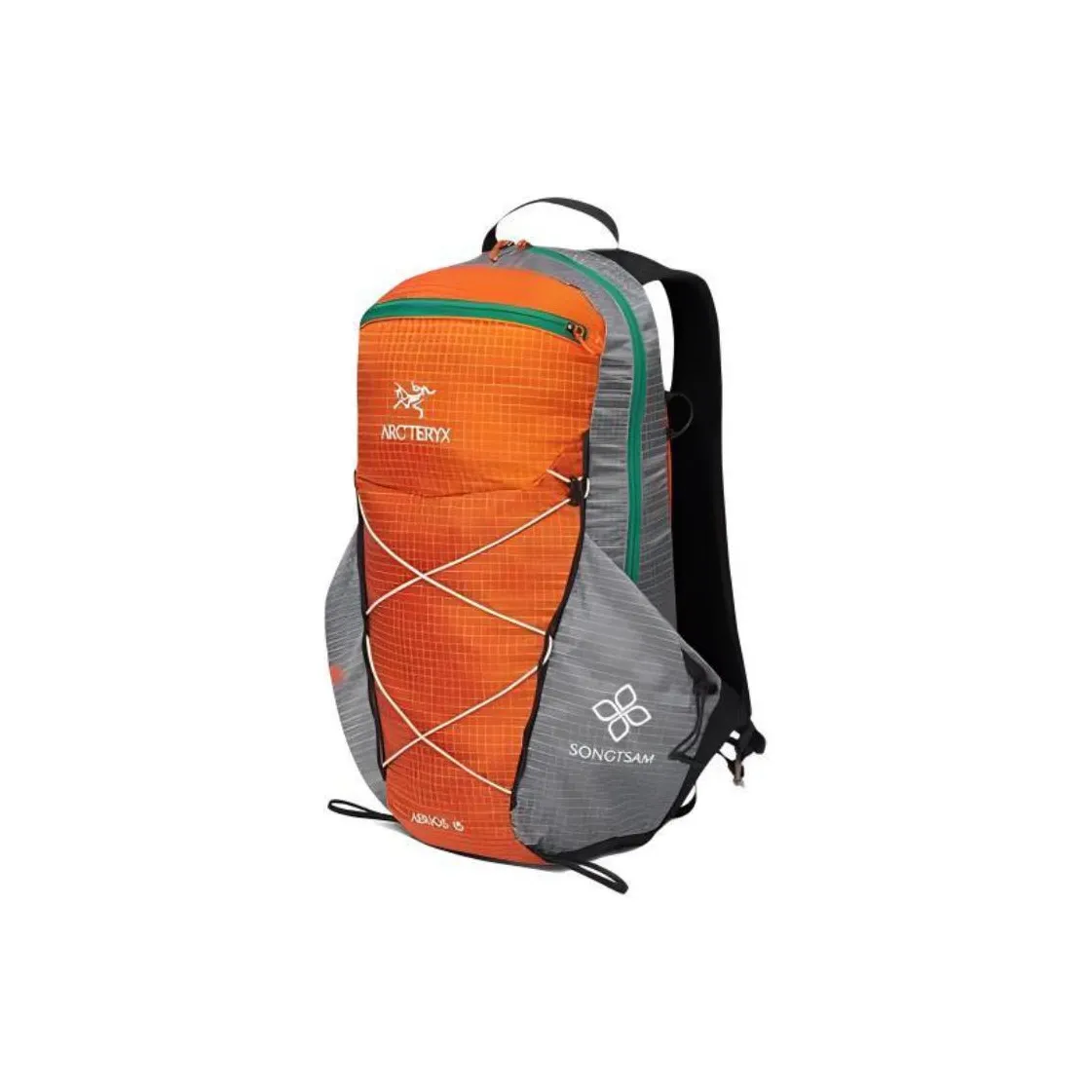 Arcteryx Songzhan Nanggaba, Collaboration 30L Mountaineering Bag Outdoor Bag Nylon Orange & Gray Unisex