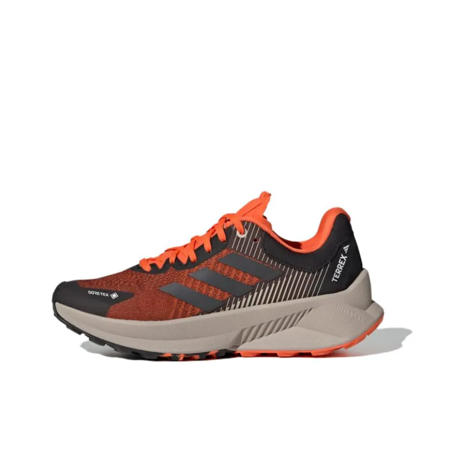 adidas Terrex Soulstride Flow Shock Absorbers Slip-resistant MID Топ Беговые кроссовки Женские Черный Красный