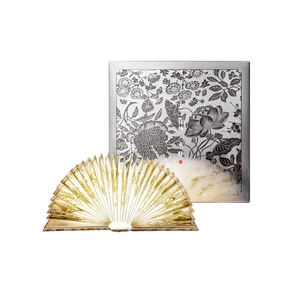 Gongtingbaobei Двенадцать цветочных божеств BOOK Лампа Ночные светильники Традиционный китайский стиль Мерч по IP